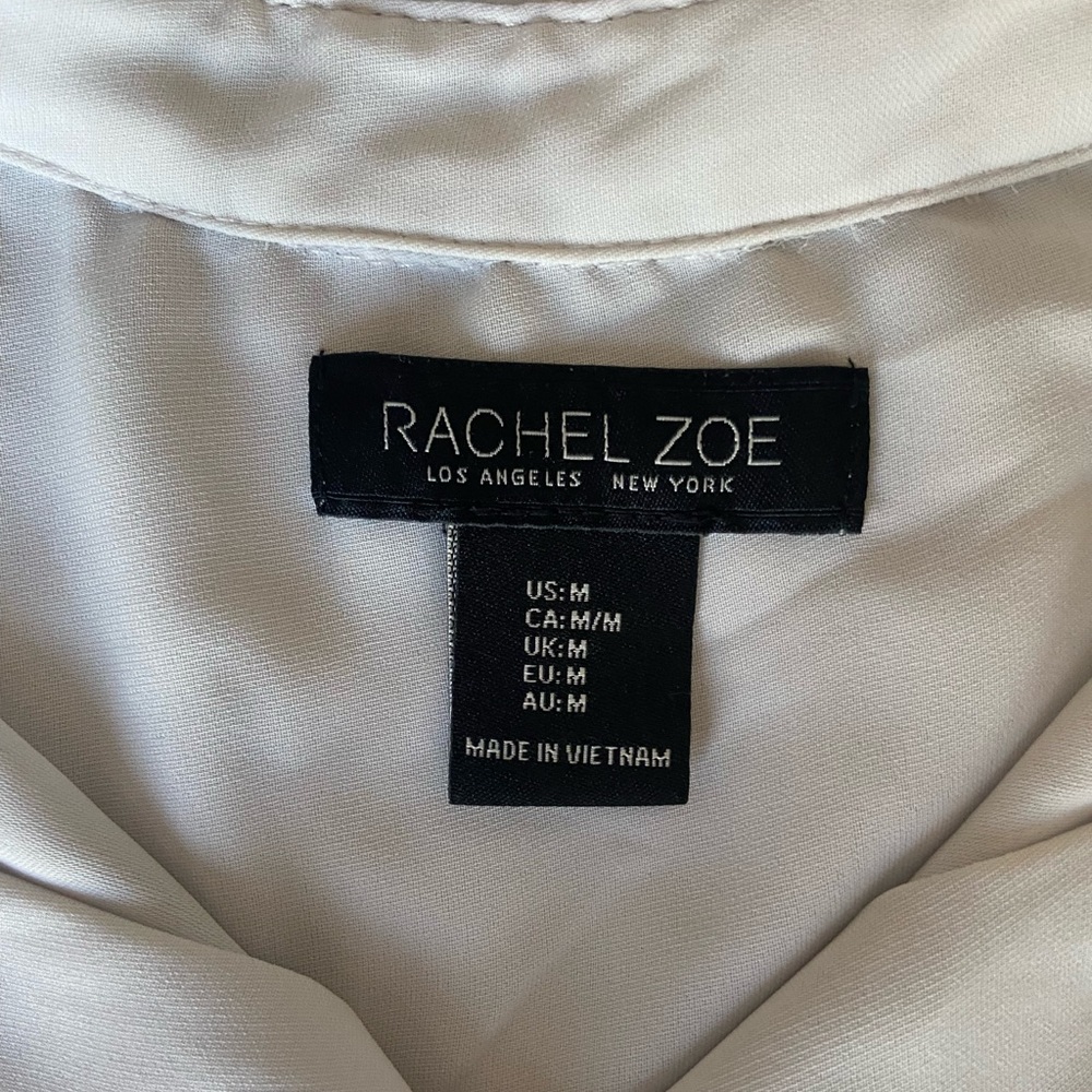 Rachel Zoe Cropped Grey Button Down - Picture 4 of 4